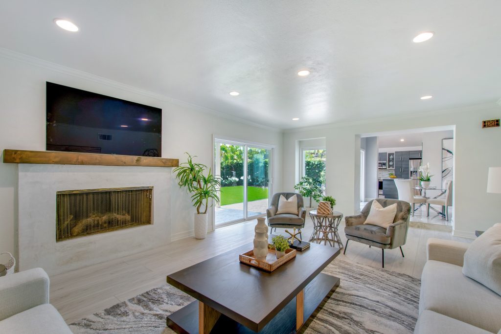 A staged living room.