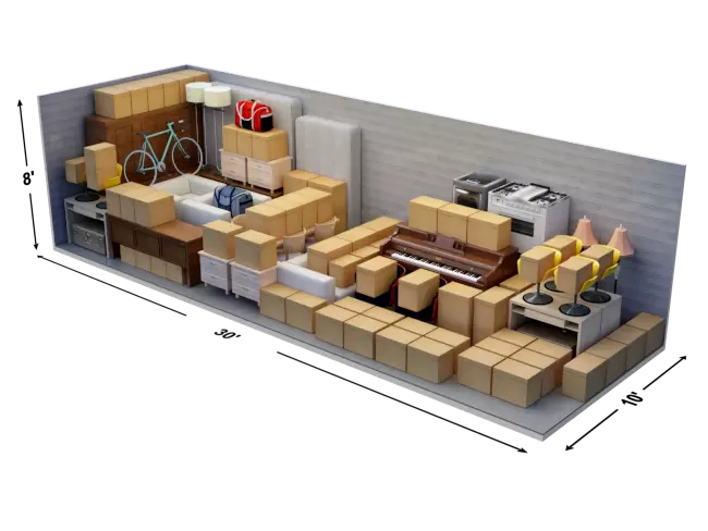 What Can Fit in a 10' x 30' Storage Unit