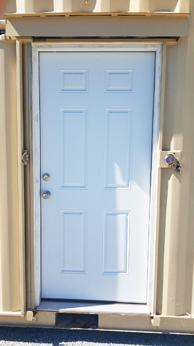 Man door w/ high secure steel slider open